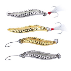 龍淼漁具路亞餌水蛭亮片金色銀色裸片水蛭亮片路亞餌路亞亮片批發