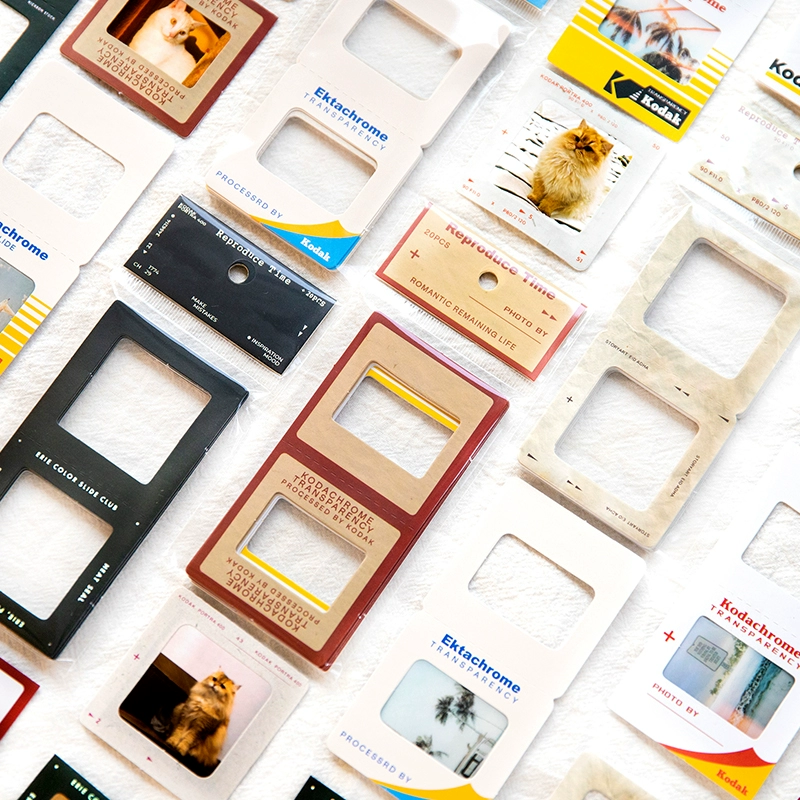 Воспечатание времени пленочный клип наклейки романтические фотографии границы наклейки декоративный ручной счет материал коллаж минималистичный стиль