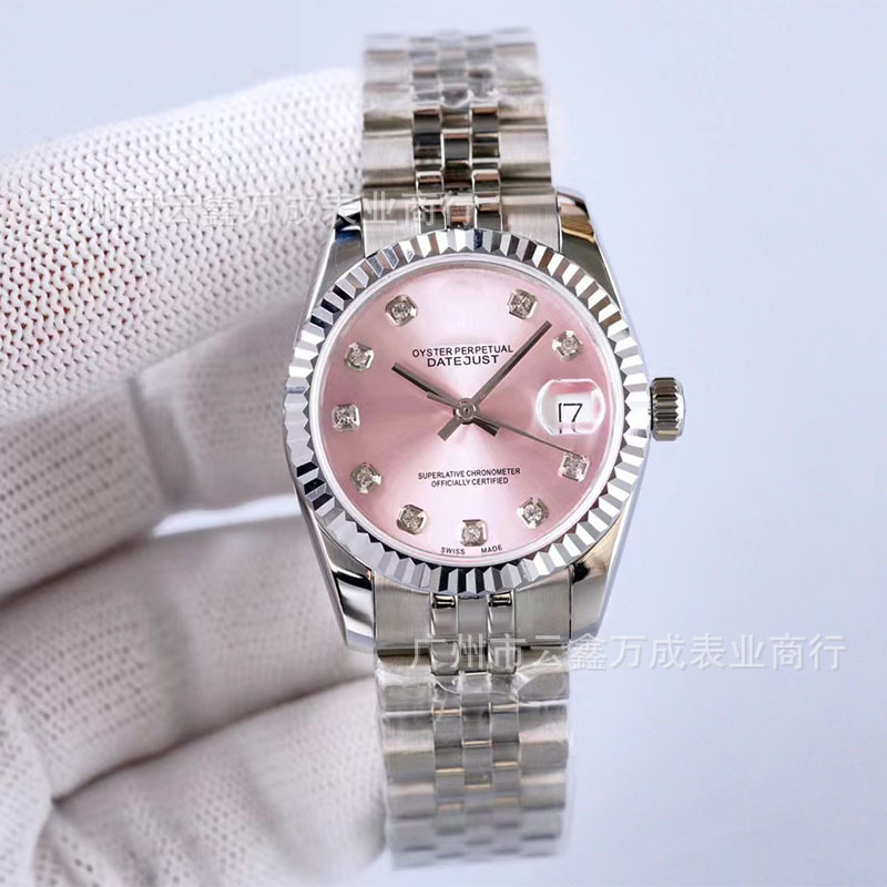 Lao family Fashion Women's pink log Series automatic mechanical watch steel band women's watch foreign trade micro-business generation