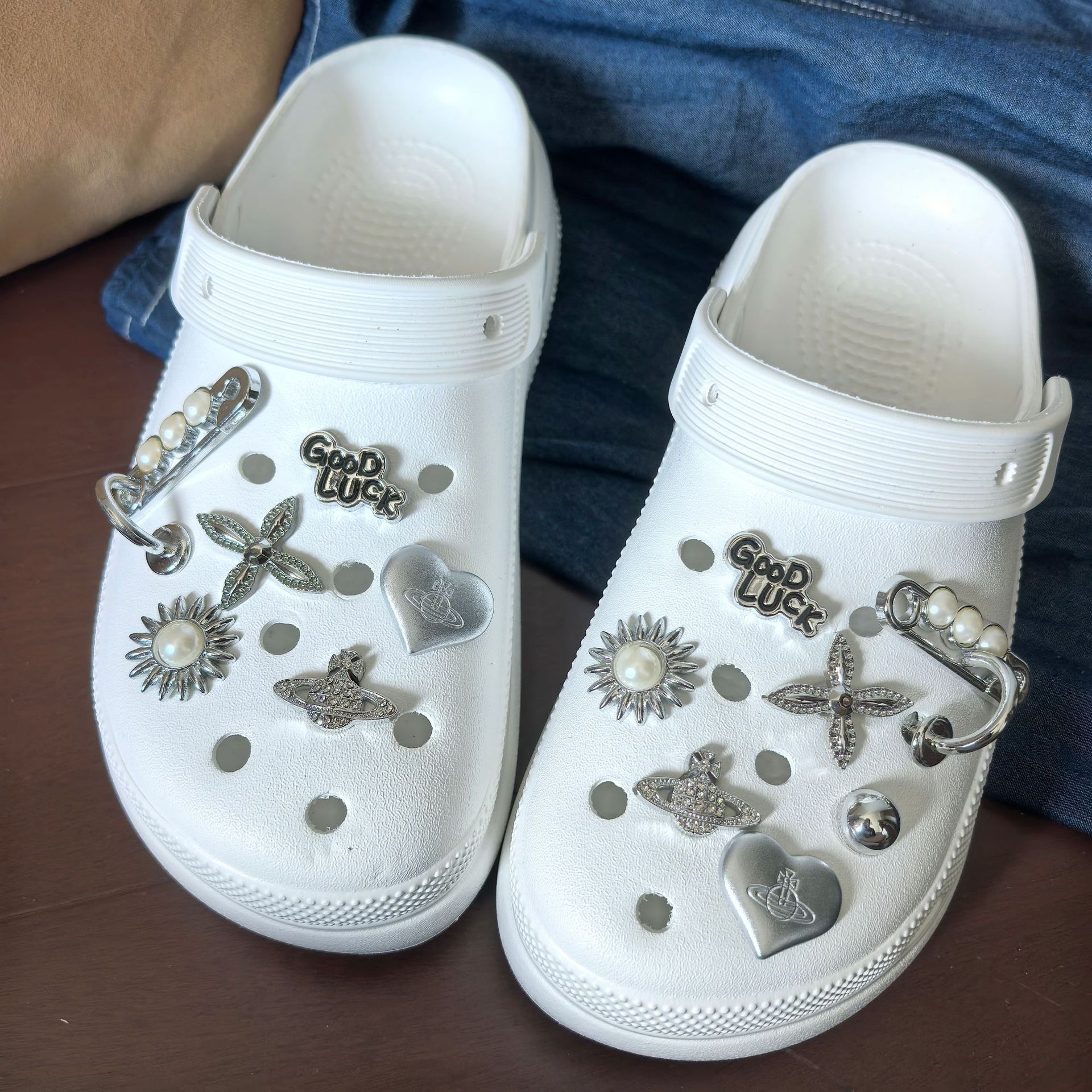 Nezha 多用途 DIY アクセサリー装飾取り外し可能な下駄バックル靴の花
