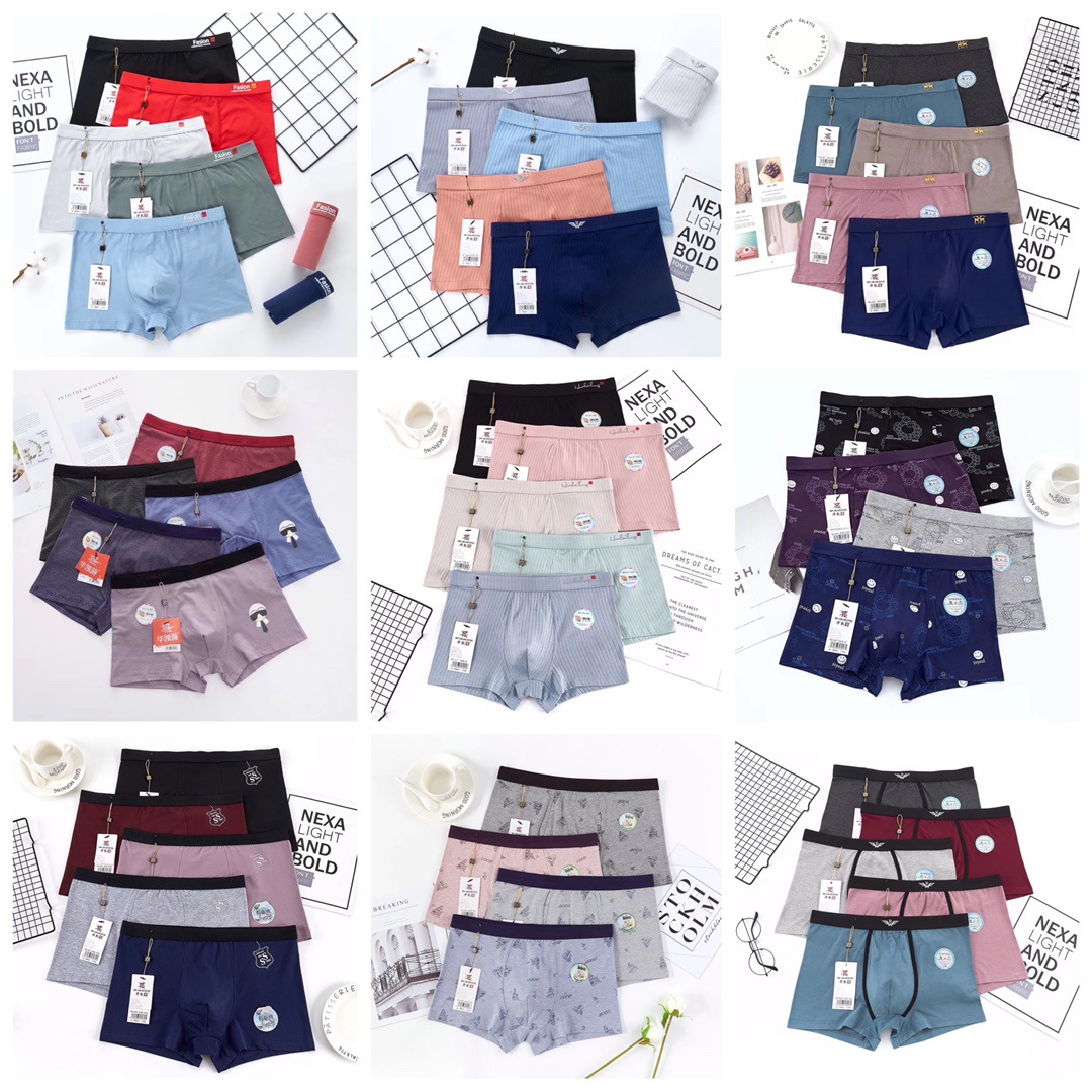 Huakailong Cooling Ice Silk Graphene Men's Underwear Pure Modal Cotton Straight Leg Pants Loose Plus Size Underwear Wholesale