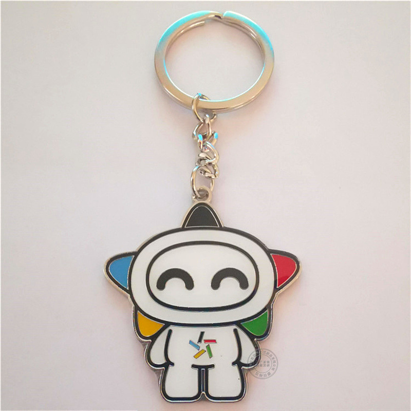 Wholesale cartoon metal keychain paint enamel key pendant creative cartoon small gift for cultural and creative travel