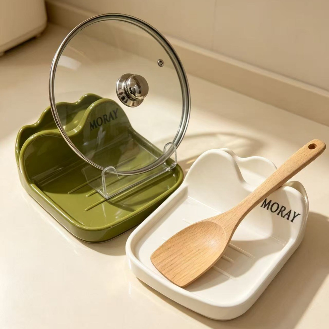 Pot lid rack countertop sitting kitchen pot lid artifact multi-functional storage rack household spatula and spoon storage rack
