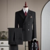 Black suit, trousers, shirt, tie