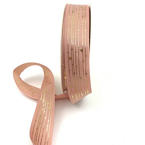 Hilo dorado cinta Star ribbon bar material de soporte cinta flor caja de regalo embalaje cinta hecha a mano al por mayor