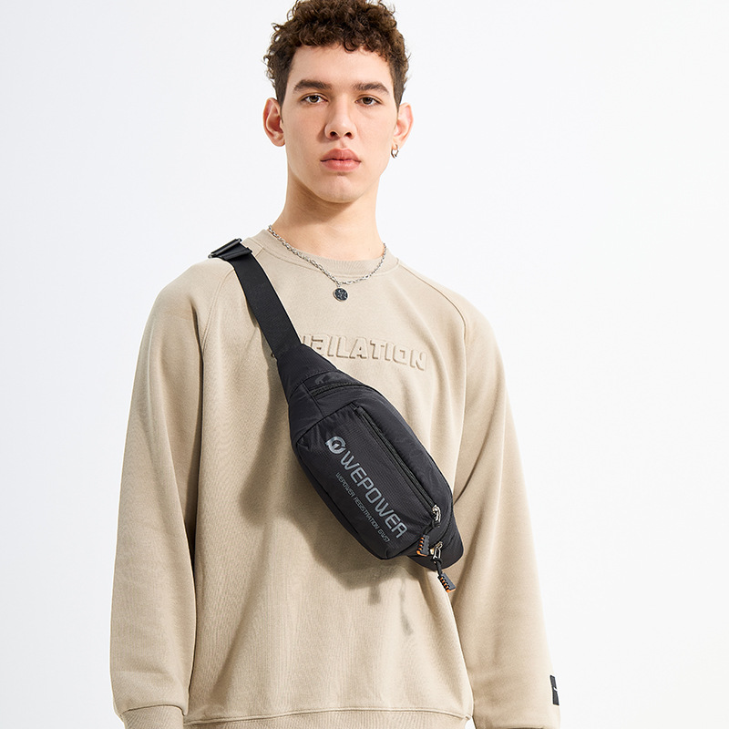 WEPOWER nuevo tipo de bolso de cintura para hombres, bolso de hombro para viajes deportivos al aire libre, bolso de pecho multifuncional para montar