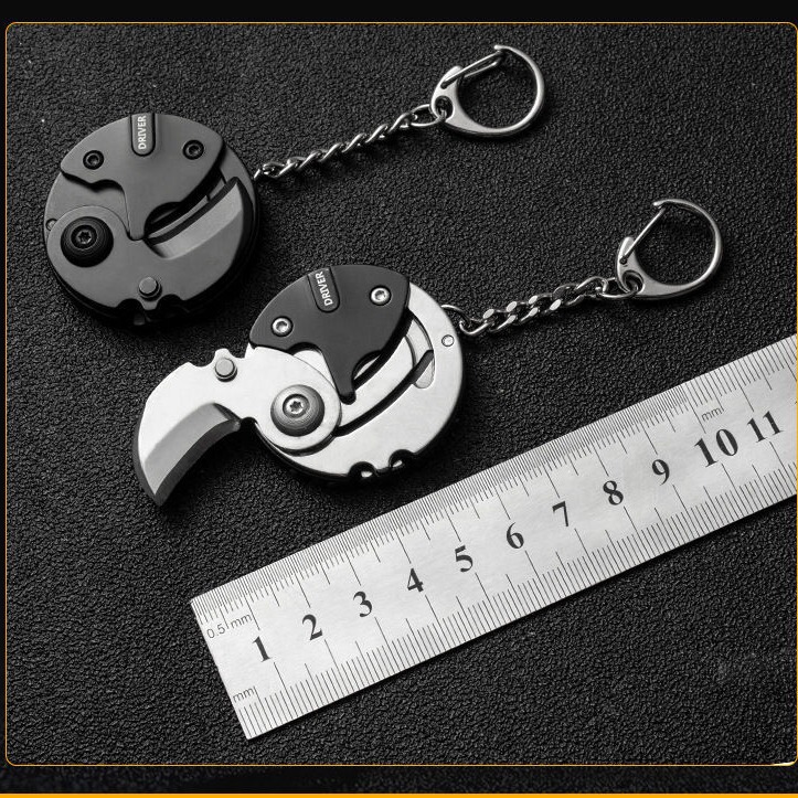 Multifunctional outdoor folding knife mini self-defense knife sharp portable saber keychain open express unpacking tool Multifunctional outdoor folding knife mini self-defense knife sharp portable saber keychain open express unpacking tool