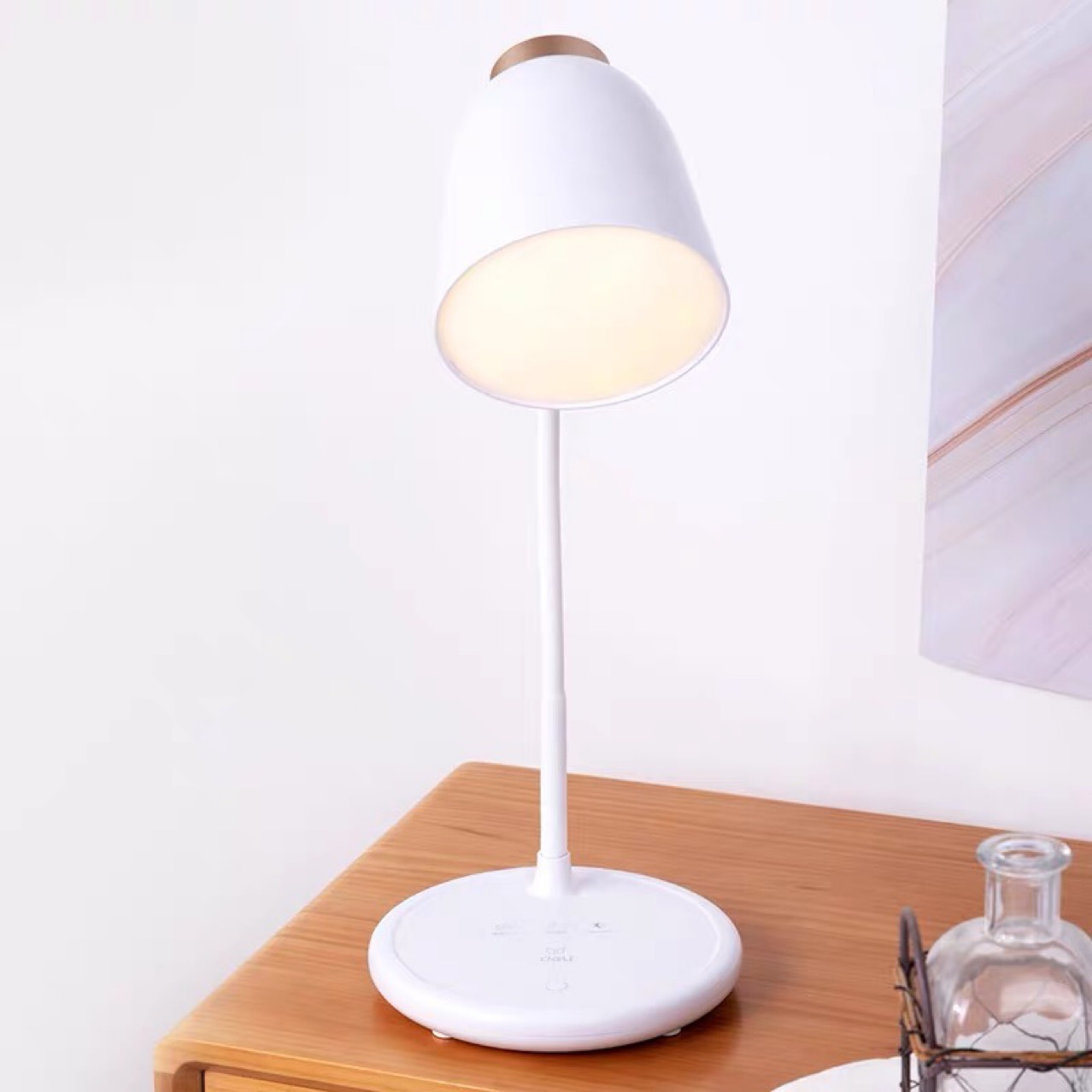 Lámpara de escritorio Deli 17850 dormitorio de noche dormitorio LED lámpara de escritorio estilo simple escritorio del estudiante lectura USB recargable image 4