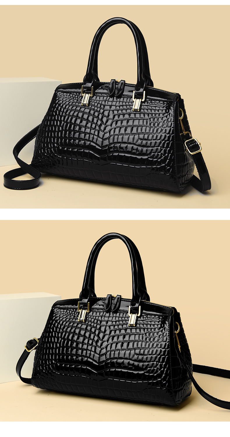 Big bag Boston Women's bag fashion light luxury middle-aged mother bag shoulder messenger handbag_voghion.com