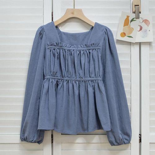 Large Size Spring Unisex Unique Stylish Top Fat Women Slimming Hiding Fat Hiding Stomach Fashion Street French Collar Women Trendy