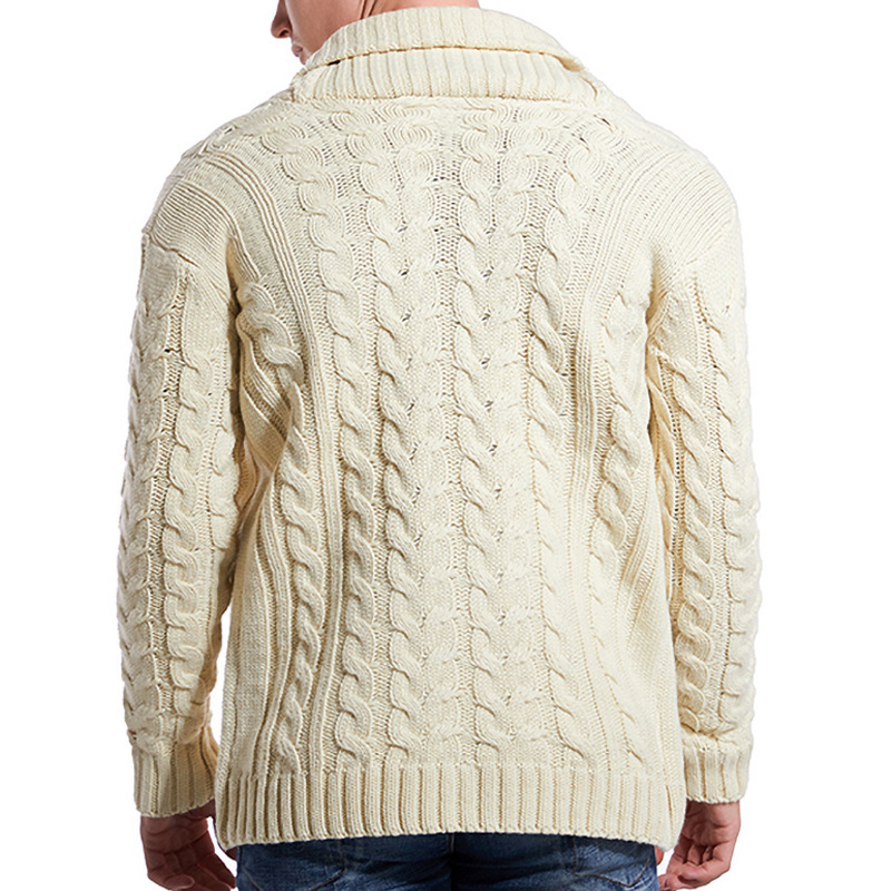 Herren Strickjacke Mit Strukturmuster Modischer Cardigan Mantel_voghion.com