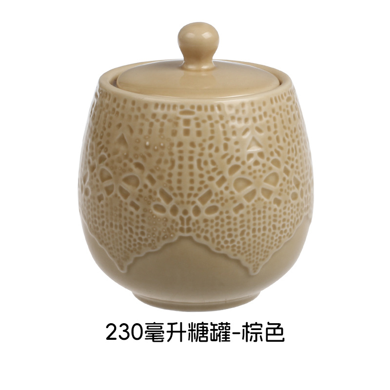 Relieve suave y fácil de limpiar estilo nórdico minimalista elegante romántico encaje cubiertos de cerámica set