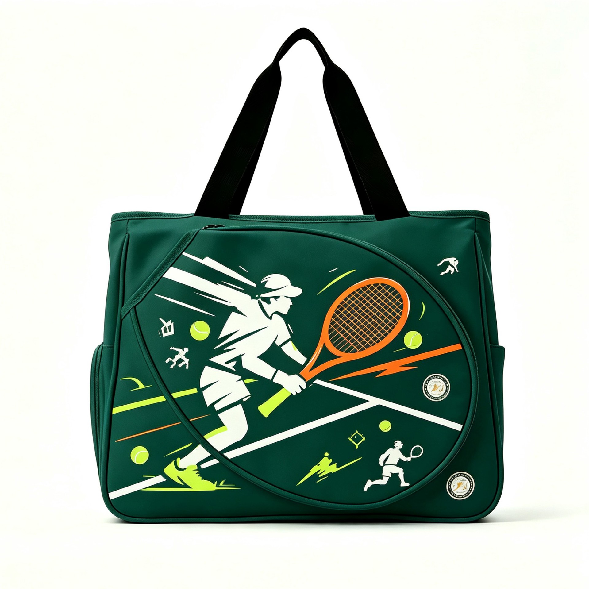 2026 new cross-border tennis bag, large capacity, single-shoulder badminton bag, pickleball bag, stylish design, with a separate shoe compartment