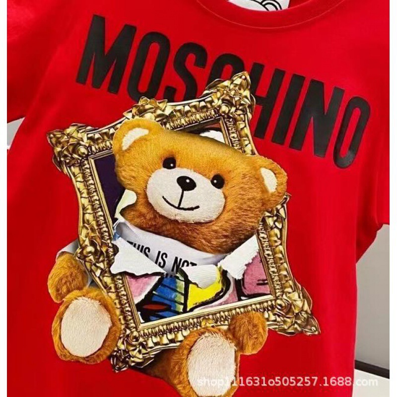 Fashion brand autumn and winter Moskino series Mojia MOSCHINO men and women couple same style printed parent-child sweater