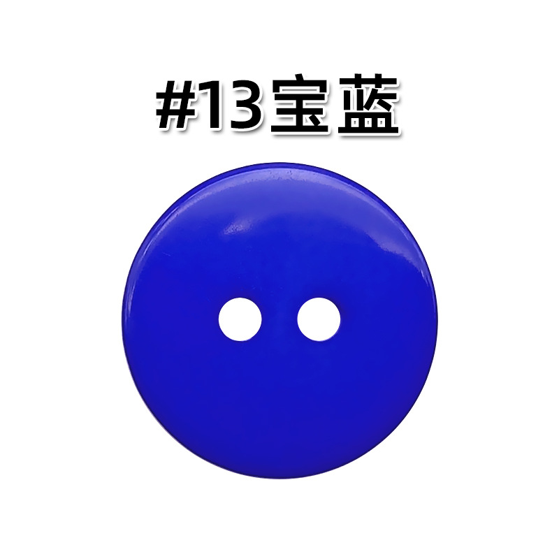 Resina de color de dos ojos Botón de pan suéter de cachemira de color caramelo botón de la camisa de los niños botón de la etiqueta engomada hecha a mano