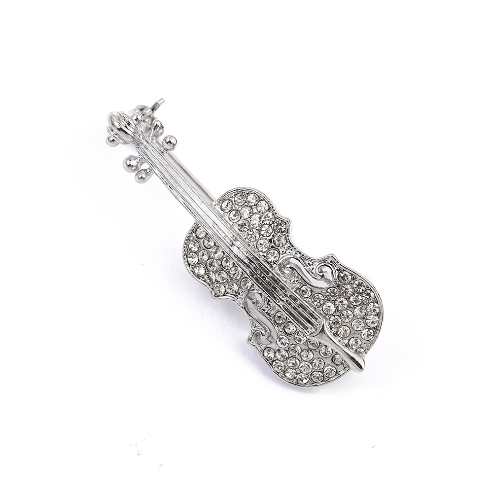Fashion Musical Instrument Alloy Rhinestone Womenu0027S Brooches