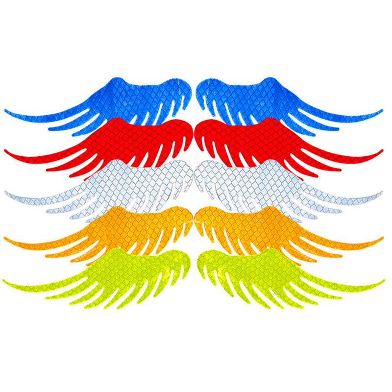 厂家直供 定制 车载反光膜创意车载装饰贴  翅膀车贴异型装饰贴