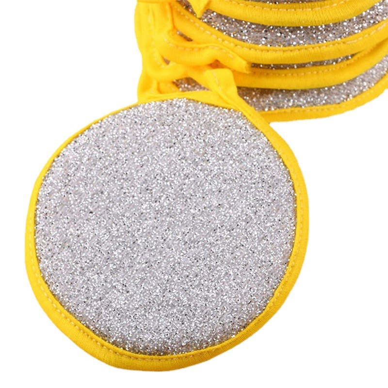 Полотенце Юаньбао, двусторонняя губка, круглая кухонная кастрюля, полотенце для посуды, бытовая тряпка для мытья посуды, двустороннее полотенце, губка для протирания