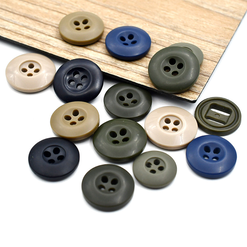 Army Green Camouflage Military Training Uniform Resin Button New Autumn and Winter Mustard Green Sweater Suit Outwear Button Shirt Button