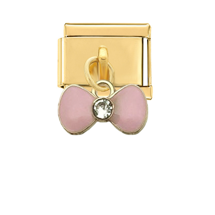 3736-gold sling diamond pink knot