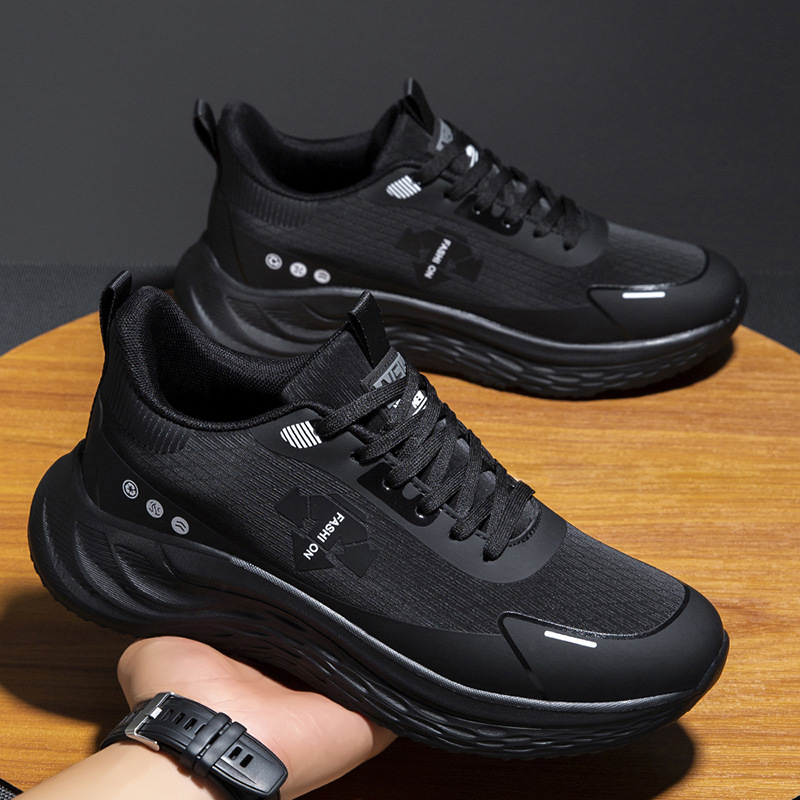 Summer Shock-Absorbing Ultra-Light Walking Travel Shoes Casual Sports Running Shoes Men's Commuter Leather Shoes New Trendy Shoes
