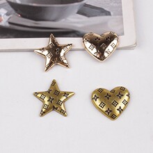 复古diy合金饰品配件简约款古铜色五角星心形合金配件头饰服饰配