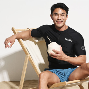 Cross-Border 2025 New Product Desmiit Men's Anti-Chlorine Short-Sleeved Swimsuit Sun Protection Surfing Wetsuit T3506