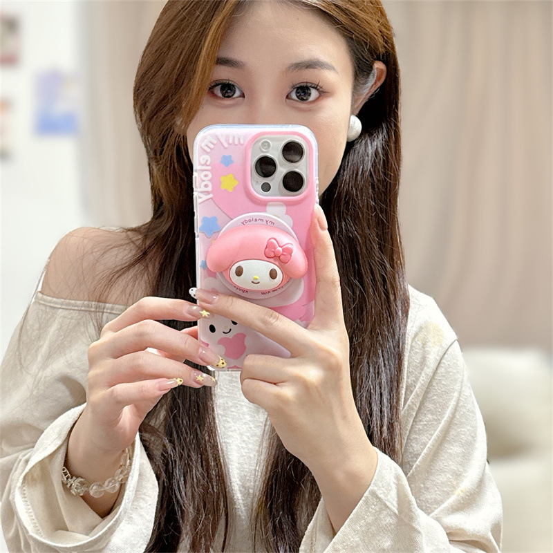かわいい立体 KT メロディー磁気ホルダー iPhone16 Apple 15ProMax/14/13 携帯電話ケースに適しています|undefined