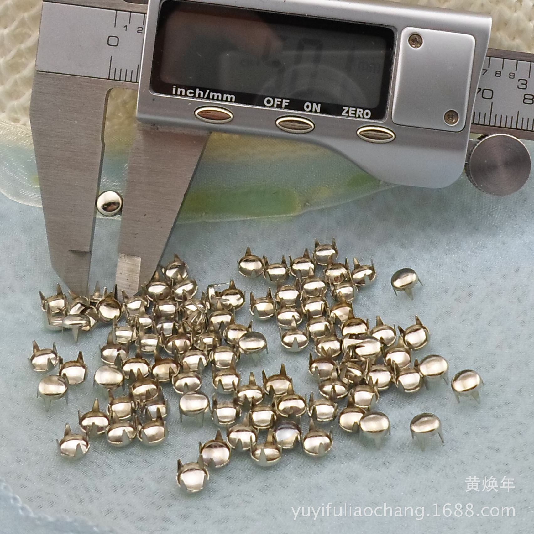 铁材料5MM圆形银色铆钉 衣服鞋材料4抓钉 配件柳钉 圆爪钉