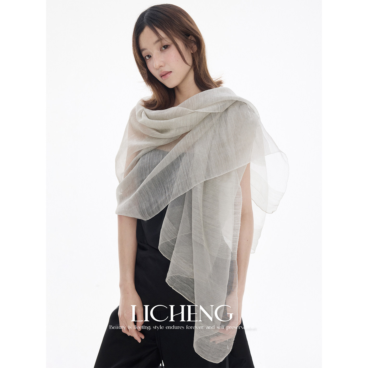 Exported to Europe~High-end mulberry silk material thin scarf, li