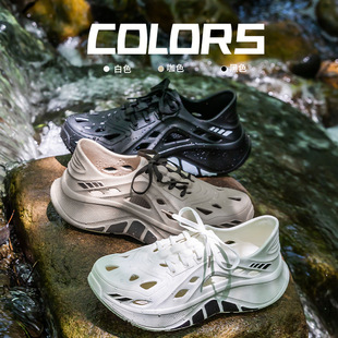 Thick-Soled Croc Shoes Men's Summer Outerwear Non-Slip Anti-Odor Slippers Outdoor Fishing and Beach Sandals