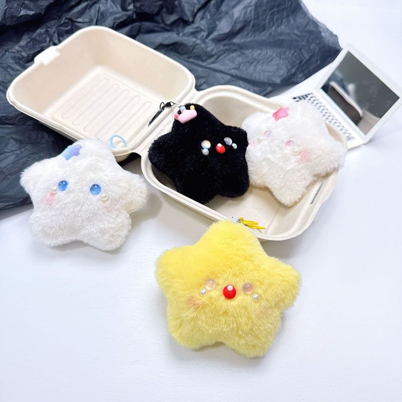 きしむクリエイティブスターぬいぐるみペンダント黒五芒星人形キーホルダーカップル親友ギフト卸売|undefined