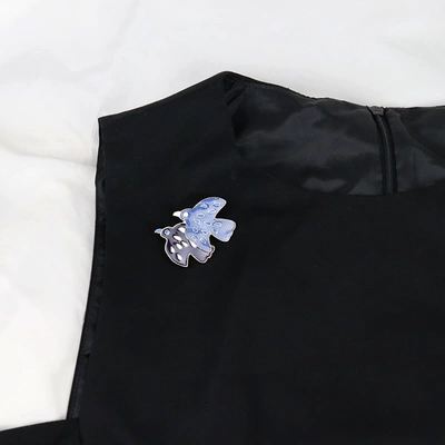Japanese Kyoto SOUSOU classic flying bird enamel drop glaze brooch corsage