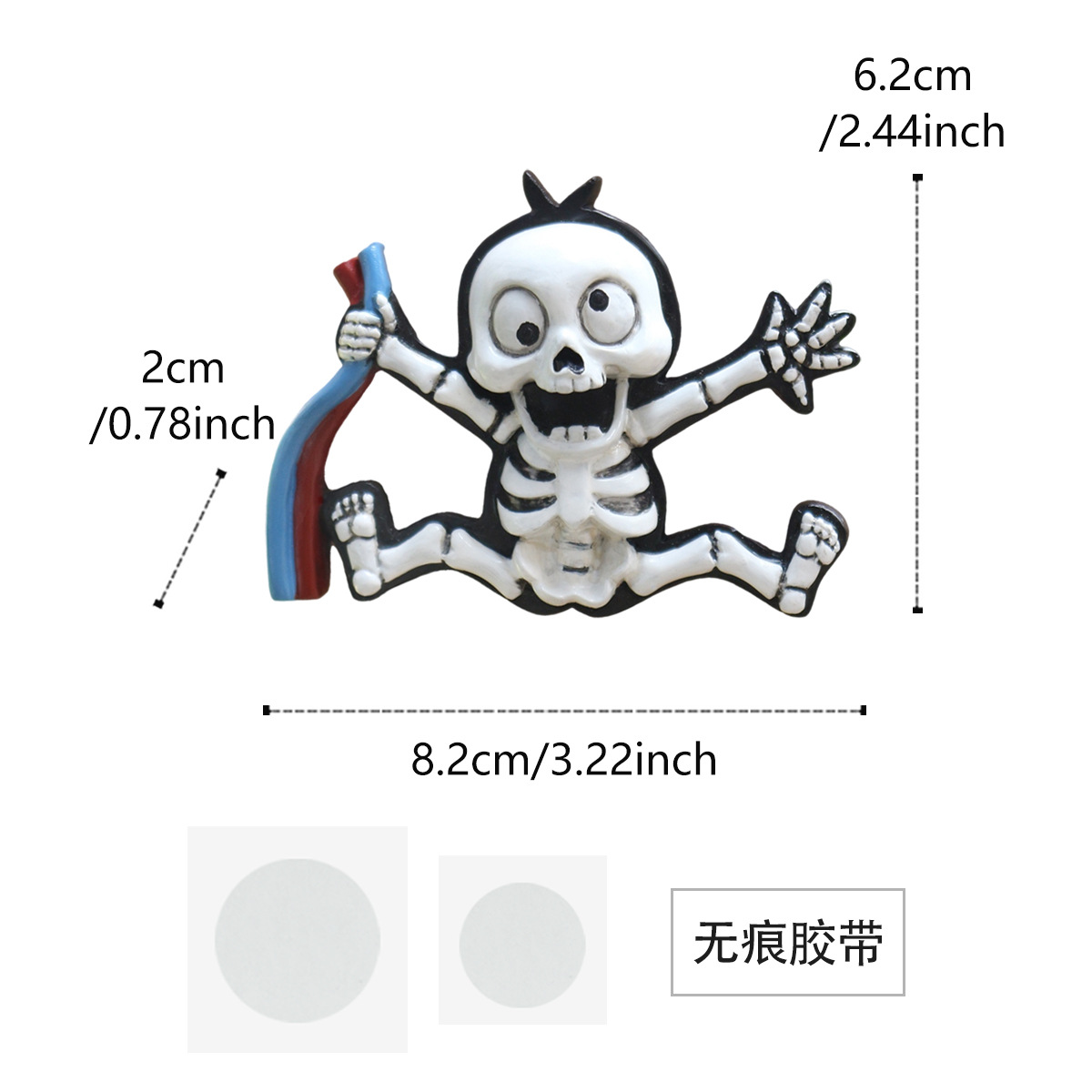   New Halloween Series Electric Shock Skull Ghost Hand Decoration Warning Sign Next to the Switch Ready Stock