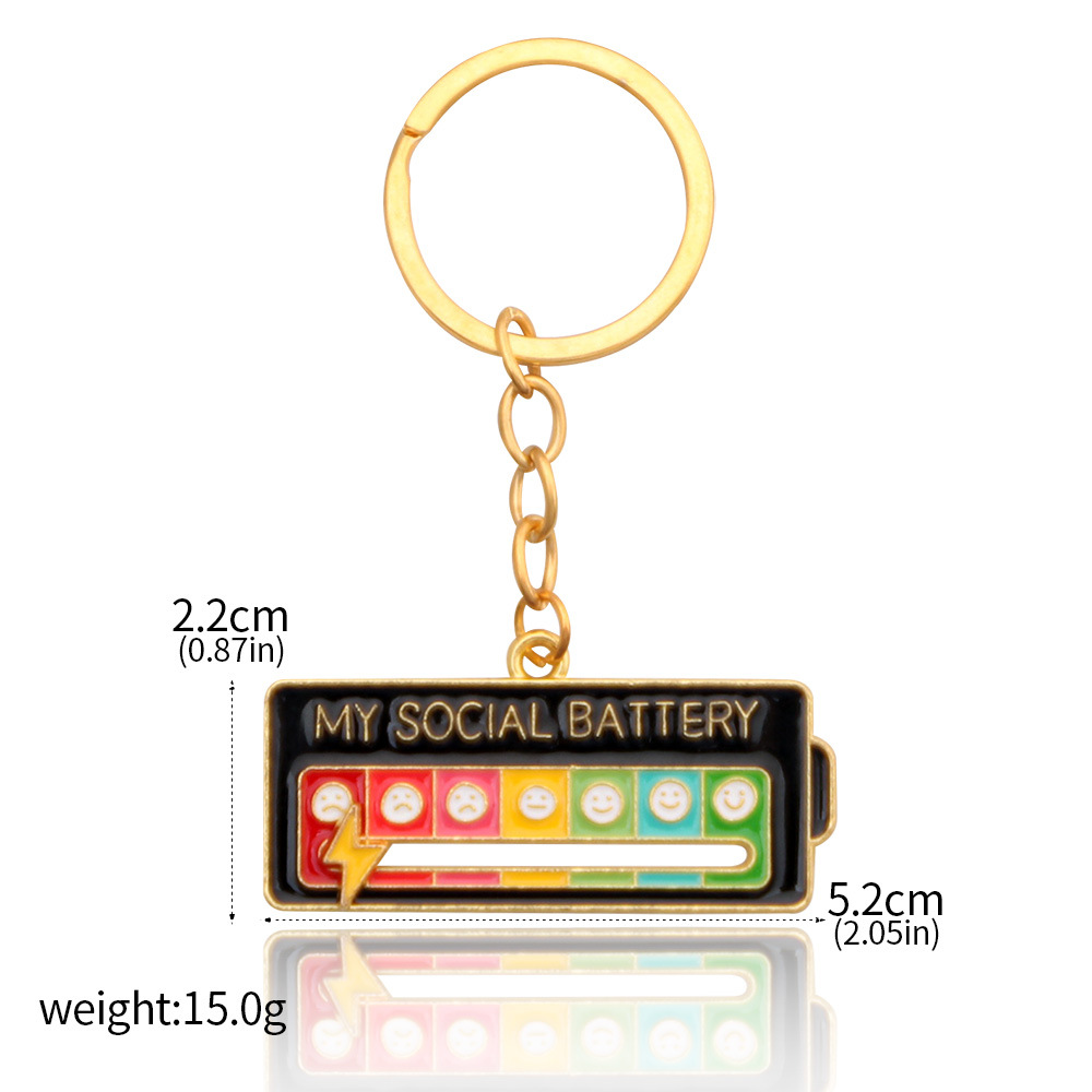 16g Weight Keychain Classification 1 Piece Quantity Daily, Party Occasion Alloy Material Letter, Color Block Pattern Unisex Gender Cartoon Style Style Cartoon Style Letter Color Block Alloy Unisex Keychain 2