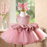 Платье девочки цветочницы, детский наряд маленькой принцессы, наряд для музыкальных выступлений, костюм, подарок на день рождения, благородный крой