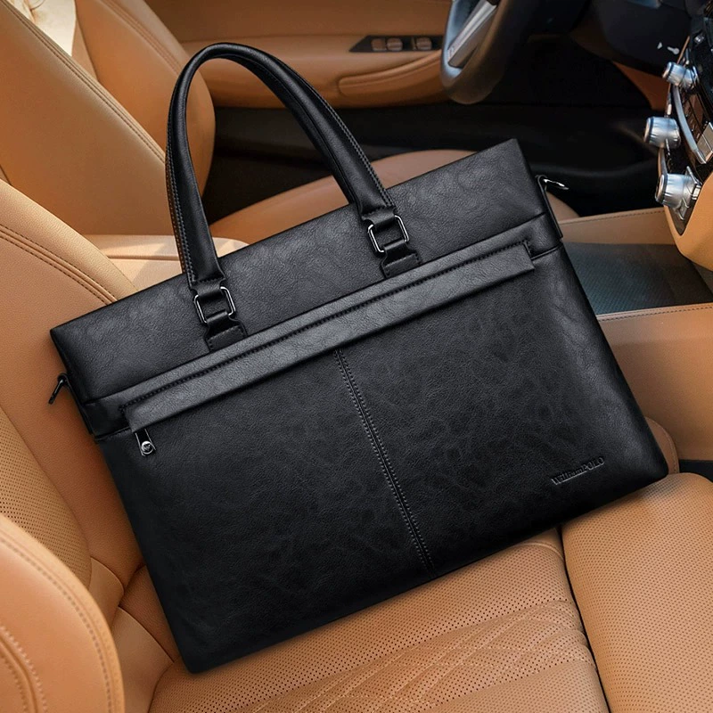 Capacious laptop, through-shoulder bag, business version, wholesale