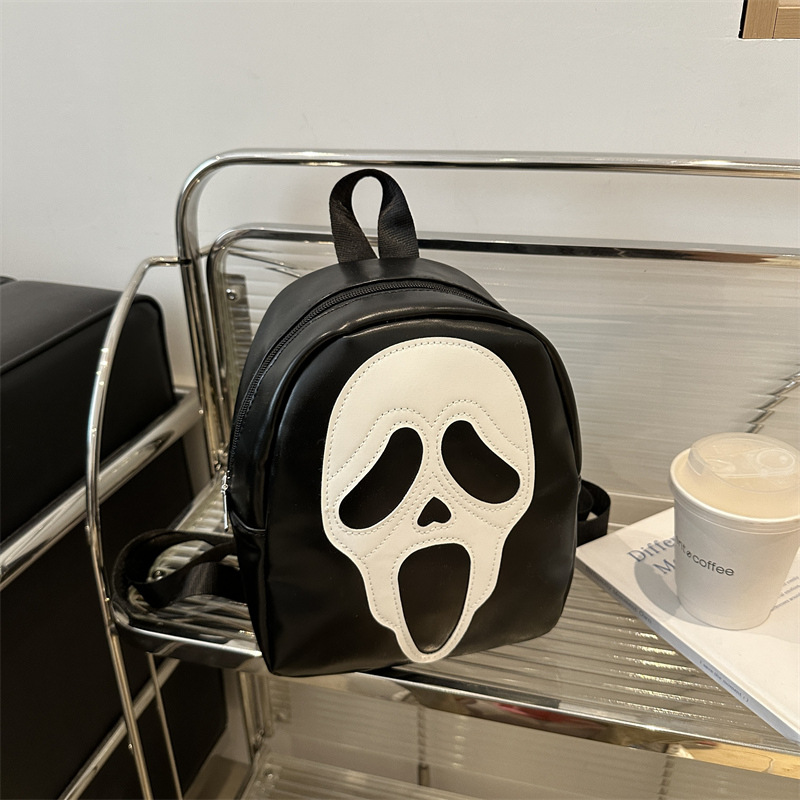 2024 nueva mochila de nicho de diseño de mujer oscuro personalidad mochila de calavera de moda versátil mochila