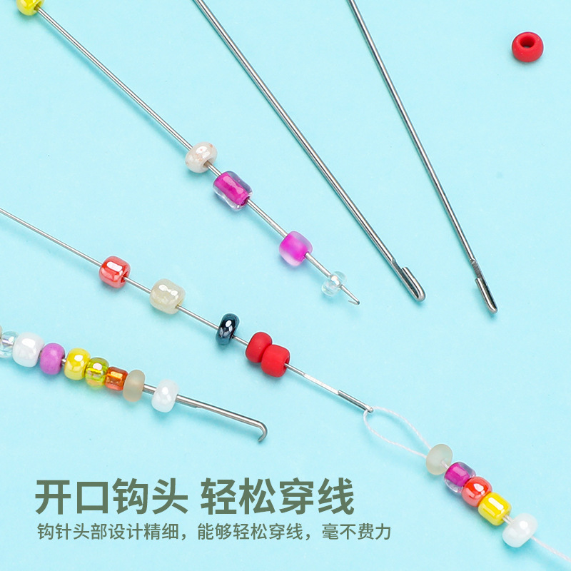 Venta directa de fábrica Aguja de apertura intermedia Aguja de enhebrado Aguja de orificio medio Aguja de enhebrado Aguja de enhebrado Collar de bricolaje