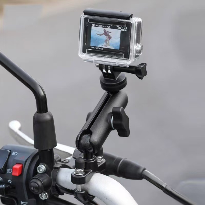 Bike, recorder, tubing, sports universal golden camera with accessories, clips included, aluminum alloy