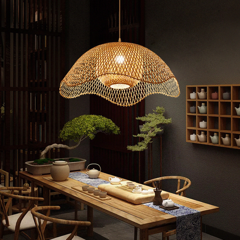 Zen Bamboo chandelier new Chinese style living room bedroom dining room bamboo lamp creative personality Japanese bed & breakfast tea room lamp Zen Bamboo chandelier new Chinese style living room bedroom dining room bamboo lamp creative personality Japanese bed & breakfast tea room lamp