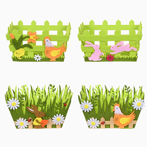 Cross-border new product Hao Bei Easter decorations Easter non-woven basket Easter ornaments decoration
