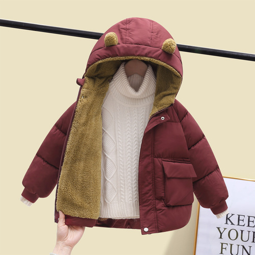 New children's winter wear, children's down padded jacket, unisex children's padded coat, baby padded jacket, extra thick padded coat, lined children's outerwear