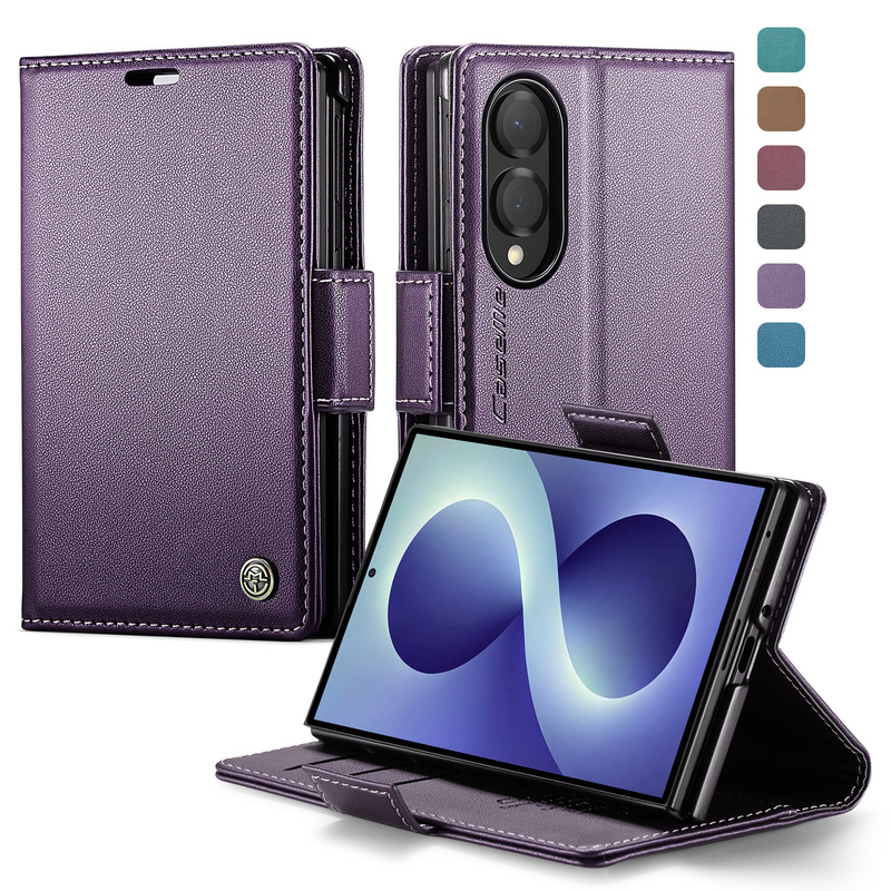 Suitable for the new Samsung Z Fold8 wide foldable phone case Z Fold8 Ultra anti-theft card slot leather case