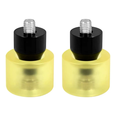wheels and rollers, two-line guard bar – Motorcycle bumper - yellow-ball-black-sleeve