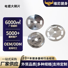 杠铃片大孔钢片哑铃片纯钢电镀超轻片配重片健身房专用手抓杠铃片