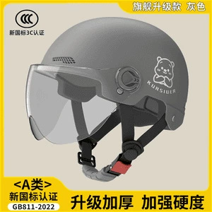 Summer Electric Vehicle and Motorcycle: Motosiklet kaskı (dəbilqə) - transparent-short-glasses-grey-high-definition-visionanti-fog-and-waterproof