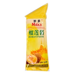 Miaoduo Durian Sauce Saseing 500G Durian Crispy Cakes Millennium Durian Pizza Durian Durian Sauce Sauce 20 упаковка/коробка