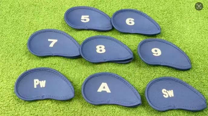 Fundas para palos de hierro 7-12, accesorios personales, fundas para palos de golf, fundas digitales para palos, fundas para la cabeza del palo, almacenamiento portátil.