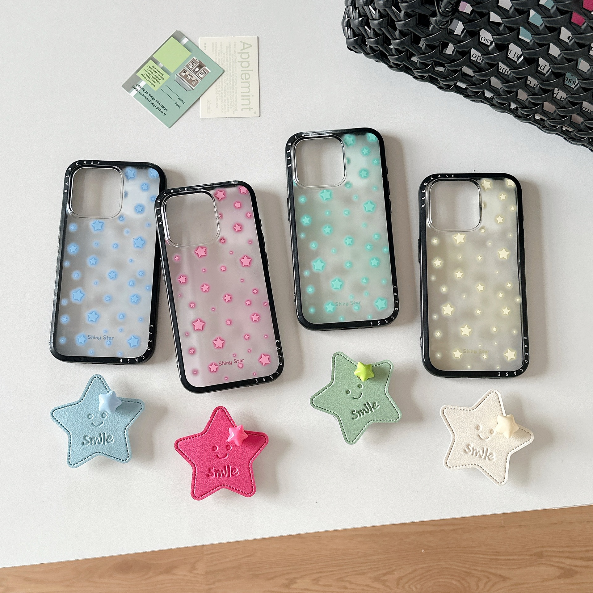 Pantalla completa de viento ins, estrellas florecientes, adecuado para Apple 16ProMax, funda para teléfono móvil 15Pro, simple 14/13 nuevo 16Pro